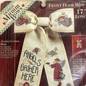 Dimensions Front Door Bow 17" Cross Stitch Kit #72292 Debbie Mumm Bows
